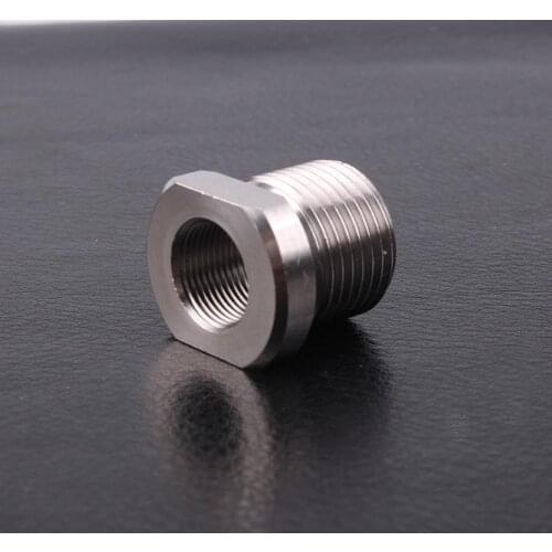 Auto Car 1/2-28 to 3/4-16 Stainless Steel Threaded Oil Filter Adapter Connector