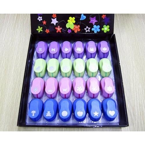 Free shipping 24pcs/color box EVA foam punch/craft punch for scrapbooking handmade and greeting card handmade