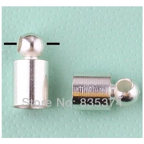 Free shipping 300pc/LOT Silver Plated End Bead Caps For 3mm Leather Cord
