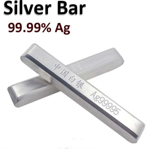 Pure 99.99% Silver Block Ag Bar Metal Ingot Price 1g-200g Mult Size