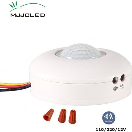 220V Motion Sensor Light Switch 12V PIR Sensor 110V Light Movement Detector Timer Infrared LED Ceiling ON OFF Switch Light 12V