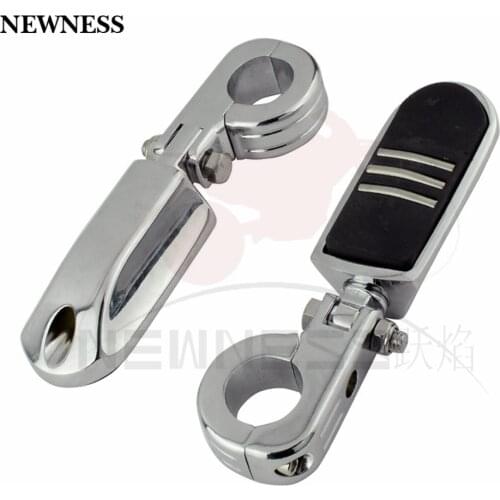 Chrome Motorcycle 1-1/4" 1.25 "32mm highway Crash Bar Footrest Pedal Foot Pegs Footpeg Mounting for Harley Touring Sportster