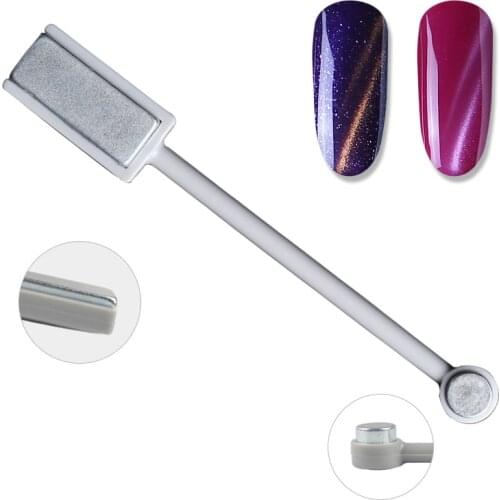 3D Double Headed Strong Nail Art Magnet Stick Cat Eyes Magnet for Nail Gel Polish Magnetic Pen Board Line Strip Effect Tools