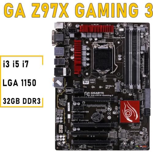 Asus Z97-A LGA1150 DDR3 Core i7 i5 i3 Intel Z97 PCI-E 3.0 USB3.0 Z97-A Motherboard For Desktop 1150 Asus Z97-A Mainboard 32GB