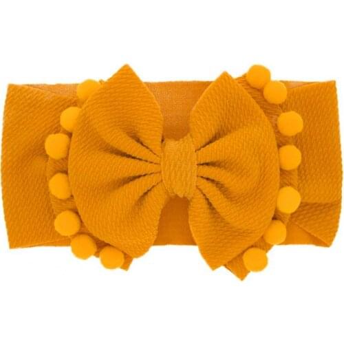 Infant Hair Band Solid Color All-match Skin Friendly Baby Bow-knot Headband for Photography