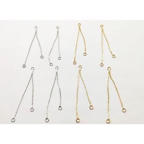 New arrival! 56x3mm 50pcs Plating Real gold Chain Connector For Earring DIY parts,Jewelry Accessories Findings & Component