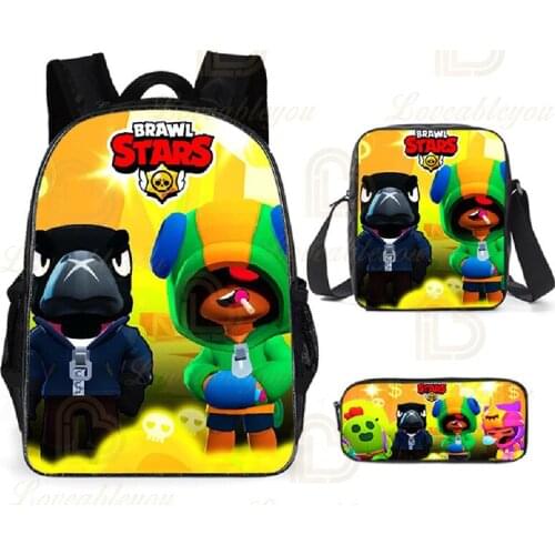 NEW Sprout and Star,Children Cute Crow Shoot Game Pencil Bag Men Bags Harajuku Backpack Kids Leon Child Pencil Boys Girls