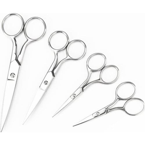 100pcs 2.5-6inch small hair scissors makeup nose trimmer cutting barber makas eyebrow daily scissor shears hairdressing scissors