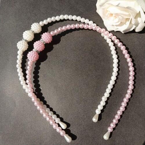500pcs Kids Hairband Pearl Hair Hoops Headband for Headwear Women Hair Accessories