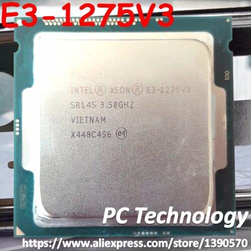 Original Intel Xeon processor E3-1275V3 CPU 3.50GHz 8M LGA1150 Quad-core Desktop E3-1275 V3 E3 1275V3 Free shipping E3 1275 V3