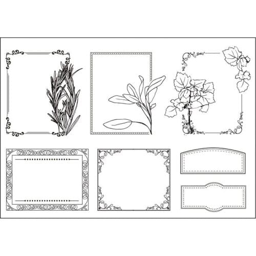 Plant frame Clear Stamp for DIY Scrapbooking/Card Making/Kids Fun Decoration Supplies A2051