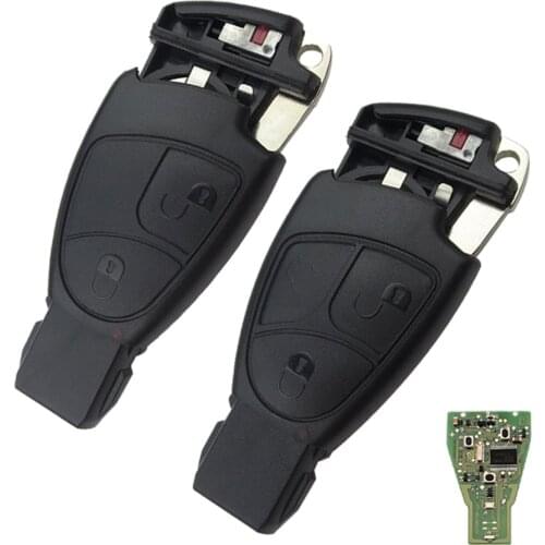RIOOAK Remote Key for Mer cedes Benz 433Mhz 2/3 Buttons for Mer cedes benz Car Key With Emergency Blade