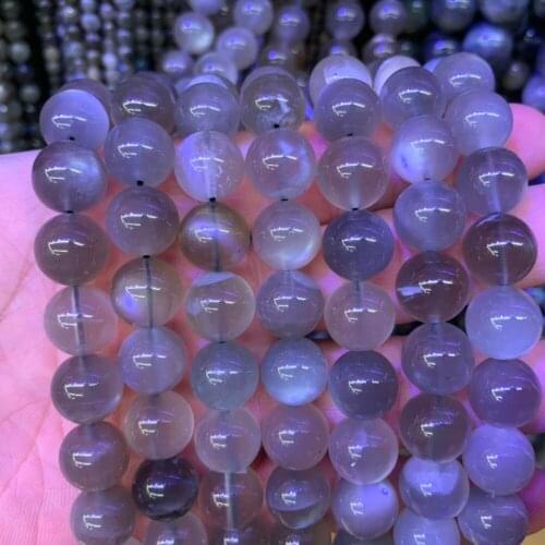 Gray moonstone beads natural gemstone beads DIY loose beads for jewelry making strand 15" wholesale