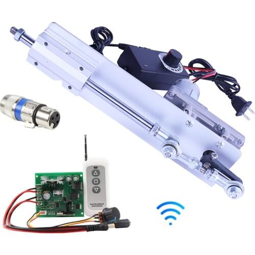 DC 12V/24V Wired or Remote Control Telescopic Linear Actuator With Adjustable Stroke Reciprocating Mechanism Free 3XLR Connector