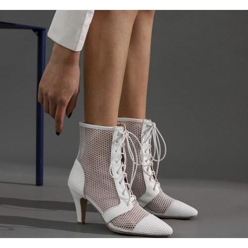 2021 net boots women hollow summer sandals net shoes hollow sexy black sandals