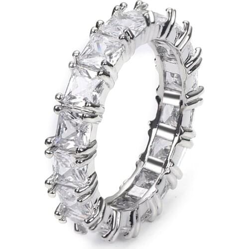 YaYI Jewelry Top Quality Princess Cut AAA+ White Cubic Zirconia Silver Color Engagement wedding Heart Rings Party Rings Gifts