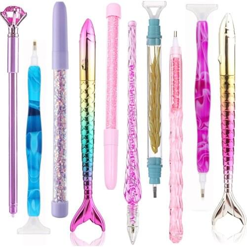 1PC Multi Styles Point Drill Pens Crystal Diamond Painting Pen DIY Cross Stitch Embroidery Crafts Sewing Diamond Painting Tool