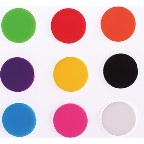 100PCS/SET Plastic Poker Chips Casino Markers Family Club Board Games Creative Gift 9 Colours Education Plastic Chips 37mm