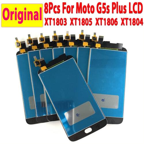 8 Piece/lot For Motorola MOTO G5S Plus LCD Fittings Touch Screen Digitizer Assembly Replacement For MOTO G5S Plus Display