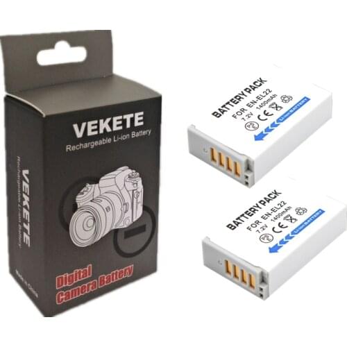 2pcs/lot 1400mAh EN-EL22 EN EL22 ENEL22 Digital Camera Battery For Nikon 1 J4 S2