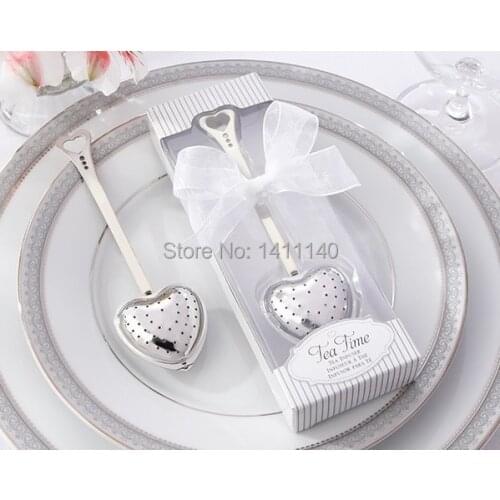 Free shipping Wedding Supplies Marriage Wedding Gift Small Gift Love Tea Spoon Tea Infuser Cooking Tools