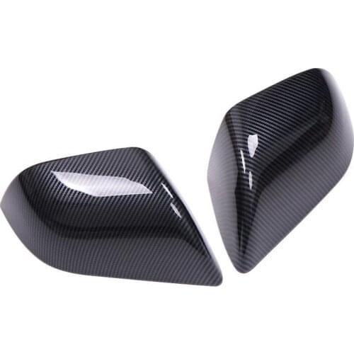 Car Side Rearview Mirror Cover Stickers For Tesla Model 3 ABS Carbon Fiber Mirror Cap protection Sticker Styling Accessories