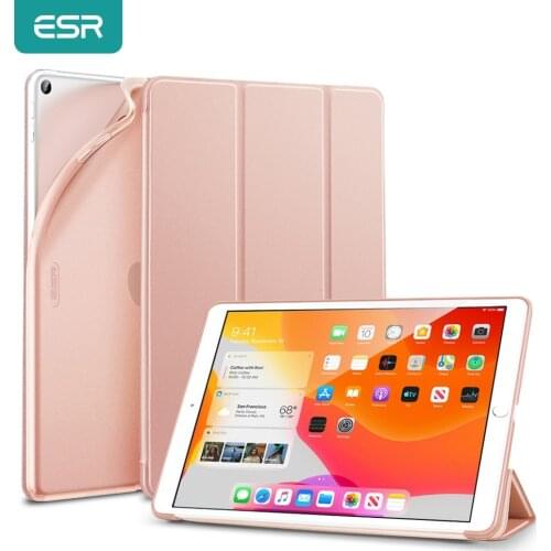 ESR Case for iPad 7 2019 Rubberized Coating Rebound Slim Smart Stand Case with Flexible TPU Back Cover for iPad 7th Gen 10.2"