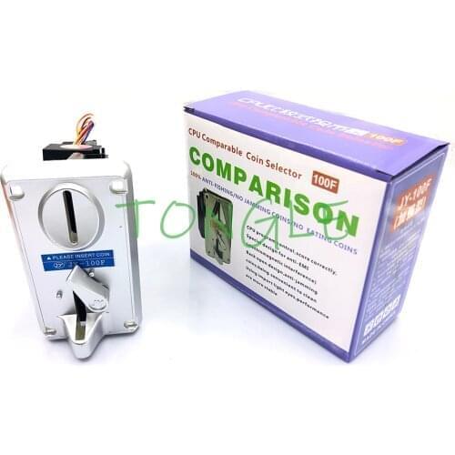 100f electronic coin acceptor CPU comparison coin selector multiple mechanism Arcade panel Led coin acceptor