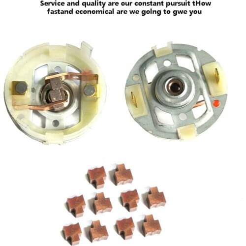 10x Motor Carbon Brush 1x Brush Holder 12V Rechargeable Drill Motor Accs For Dongcheng Bosch RS550 Electric Screwdriver Part