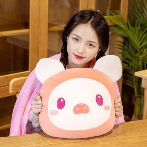 Kawaii Bunny Plushie Stuffed Animals Crossing Boxy Plush Toys Soft Bear Lumber Support Pillow Blanket Girls Kids Birthday Gifts
