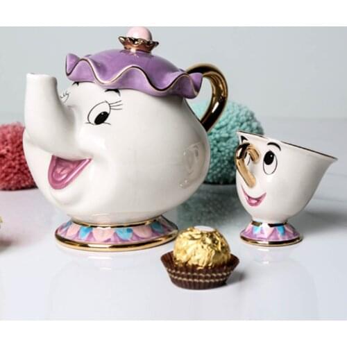 Mug Mrs Beast Birthday-Gift The And for Woman One-Set Tea-Pot Cup Potts-Chip Beauty Nice