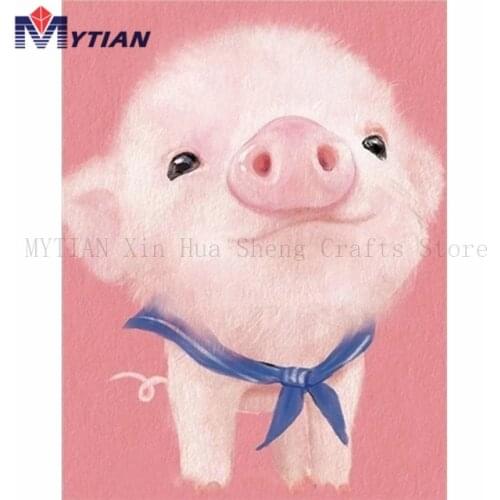 Pig,Piglet,Pink Baby Pig DIY 5D Diamond Painting Kit,Diamond Embroidery Mosaic Paint Rhinestone Home Decoration Wall Stickers