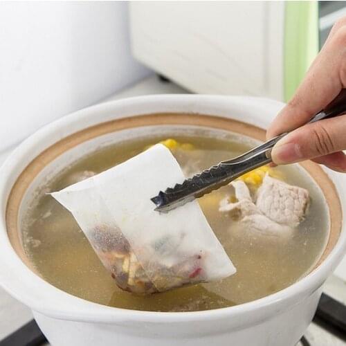 100pcs/lot Non Woven FoodyMine Tea Bags Popular Healthy String Heat Seal Filter Herb Loose Seasoning Bags Tea Strainers KW 027