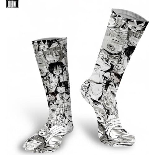 New Fashion Men Women Cotton Socks With Cartoon Anime Japanese Style Fun Cute Girl High Quality Long Tube Socks Female Student