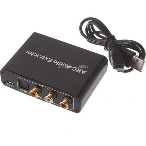 HDMI ARC Audio Adapter Return Channel Digital to Analog 3.5mm L/R SPDIF Coaxail RCA Converter Extractor for TV