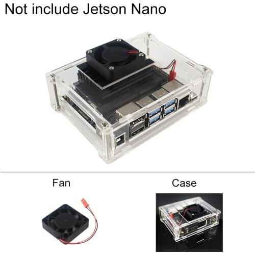 Transparent Acrylic Case for NVIDIA Jetson Nano Kit Board Shield | Cooling Fan Radiator Accessories