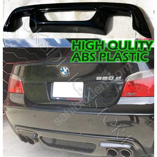 For BMW E60 M 2003 2004 2005 2006 2007 2008 2009 2010 TECH Rear Bumper Diffuser ABS Plastic piano Black Rear Diffuser Bumper