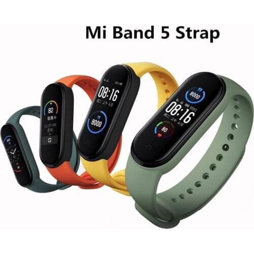 Strap For Xiaomi Mi Band 5 4 3 Silicone Wristband Bracelet Replacement For Xiaomi Band 4 MiBand 5 4 3 Wrist Color TPU Strap