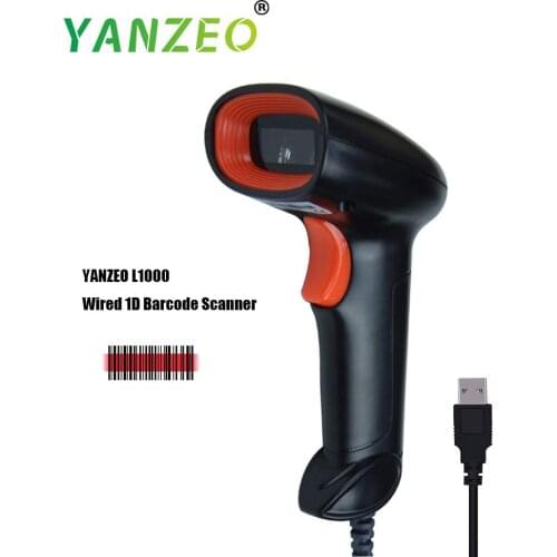 Yanzeo L1000 Handheld 1D Barcode Scanner Wired Barcode Reader with USB Cable Widely Used Convenience Store Supermarket Warehouse