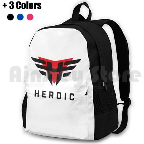 Heroic Logo Outdoor Hiking Backpack Waterproof Camping Travel Heroic Cybersport Cyberschool Cyber Game Gaming Games Gamer World