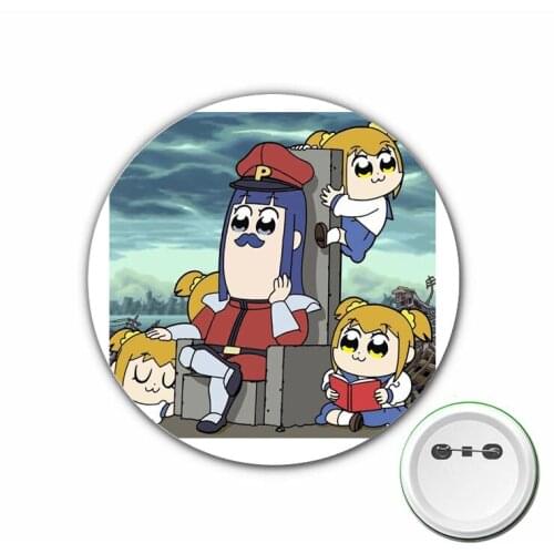Cartoon Pop Team Epic Cosplay Badge anime Brooch Pins for Backpacks bags Badges Button Clothes Accessories