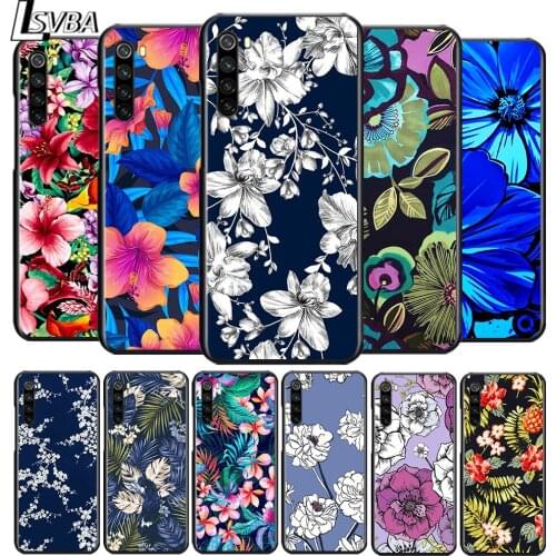 Flower leaves for OPPO Reno 2 Z 2Z 2F 3 4 4Z 4F 4SE 5 Pro 4G 5G ACE 10X ZOOM F7 A5 A9 2020 Soft Black Phone Case