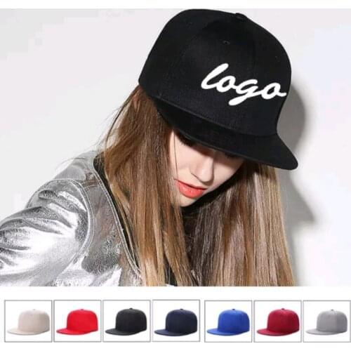 DIY Logo Baseball Flat Cap Custom-made Printing Embroidery Hip Hop Child&Adult Famous Brand Sport Bucket Hat Men Women Snapback