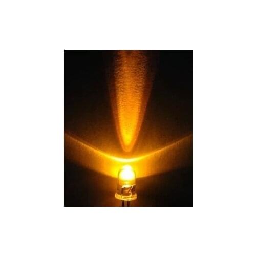 3MM LED Light-Emitting Diodes White Glow Yellow Light Highlighted Luminous Tube 100 PCS / 1 Lot