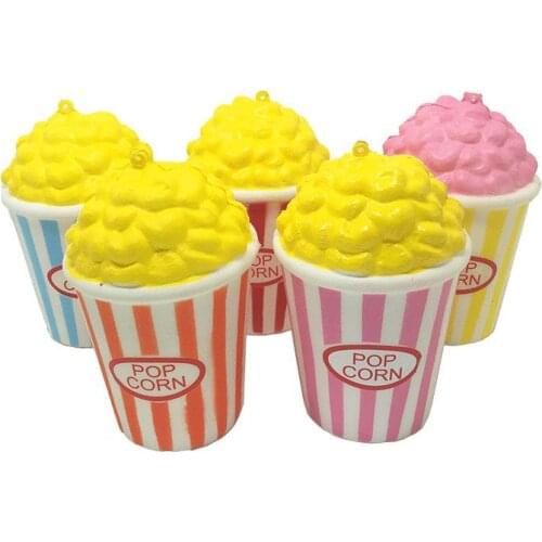 Squeeze Popcorn Cup Slow Rising Decompression Stress Reliever Phone Strap Toy Gift Healing Stress
