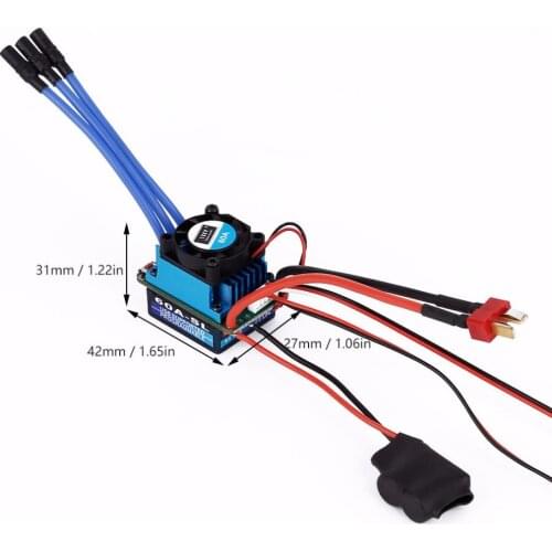 Universal Racing 60A ESC No Sense Brushless Motor Electric Speed Controller Car Accessory For 1:10 RC Car Truck Off-road