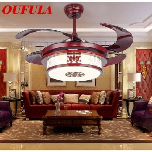 WPD Modern Ceiling Fan Lights With Remote Control Invisible Fan Blade Decorative For Home Foyer Bedroom Restaurant