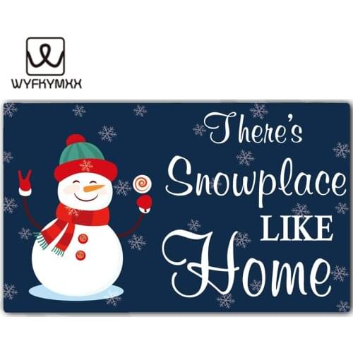 Funny Front indoor kitchen floor mats non slip Theres Snowplace Like Home woven outdoor mat design outdoor entrance doormats