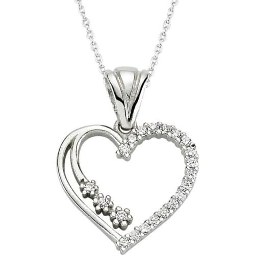Sterling silver Heart Women Necklace