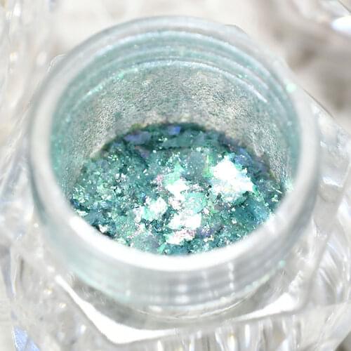0.3g/Bottle Japanese Nail Glitter Cloud Brocade Powder Ice Crystal Edelweiss High-gloss Nail Art Glitter Polarized Powder Tr#36